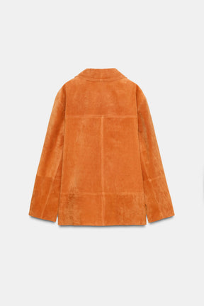 100% LEATHER SUEDE JACKET - Image 4