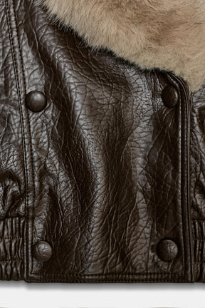 FAUX LEATHER JACKET WITH