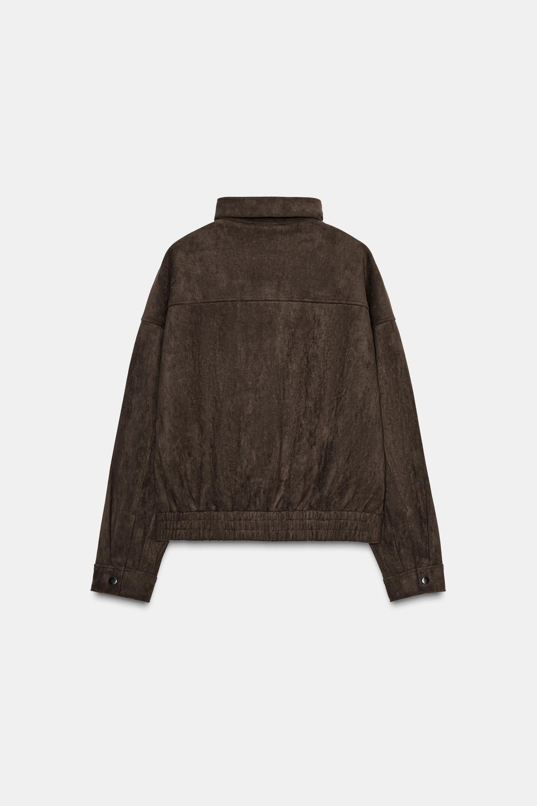 Oversized-Jacke aus Wildlederimitat