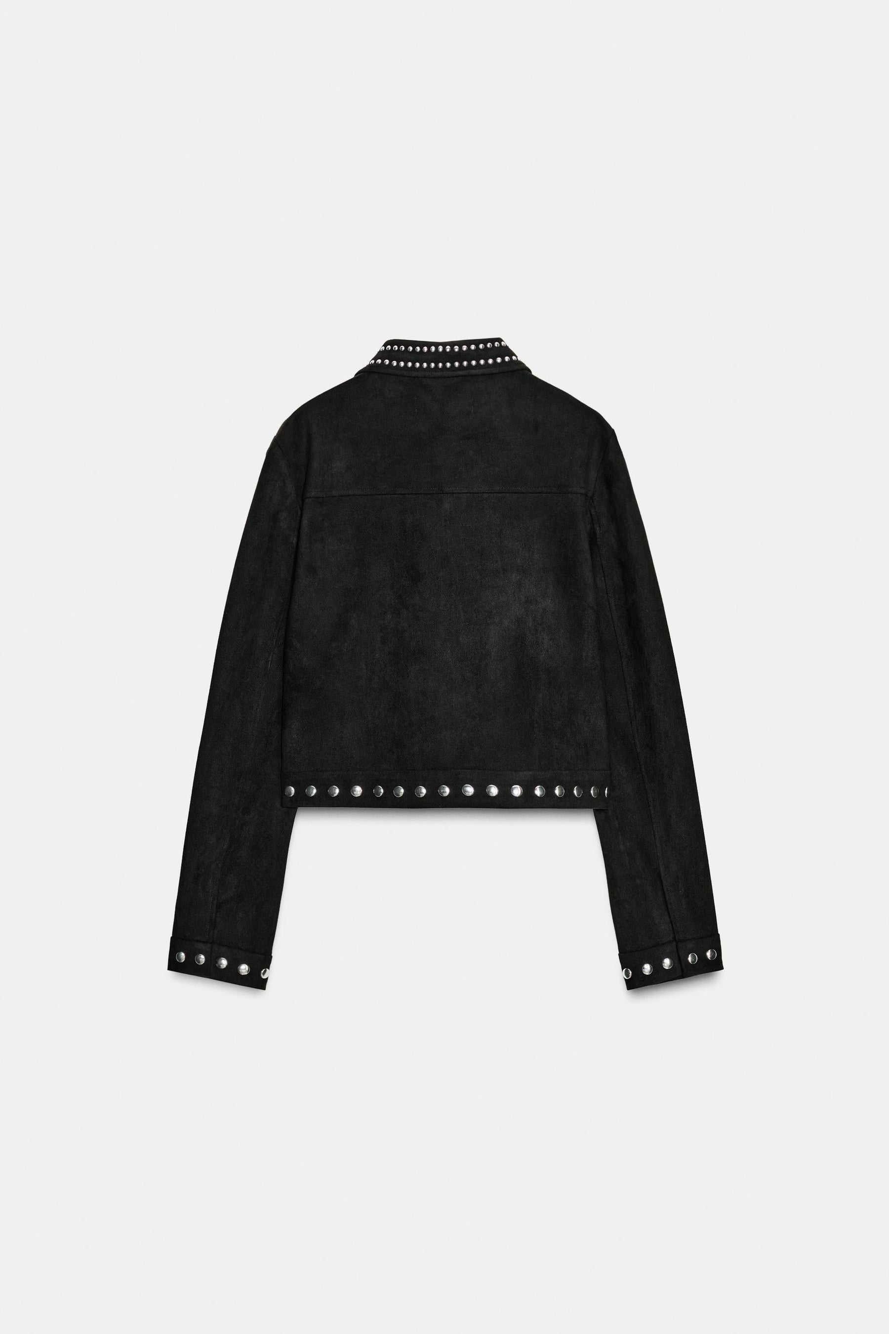 FAUX SUEDE STUDDED JACKET - Image 5