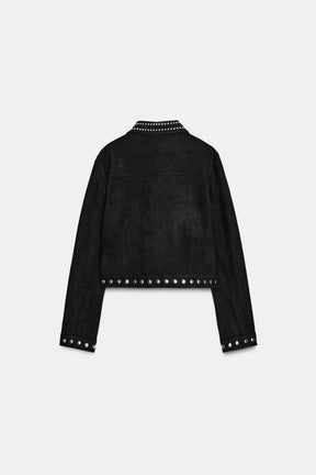 FAUX SUEDE STUDDED JACKET - Image 5