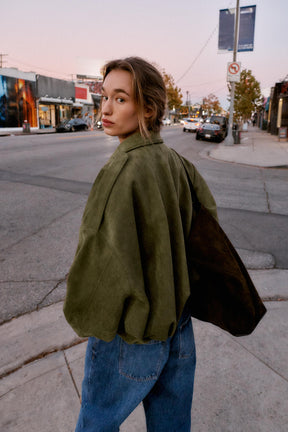 SUEDE BOMBER JACKET