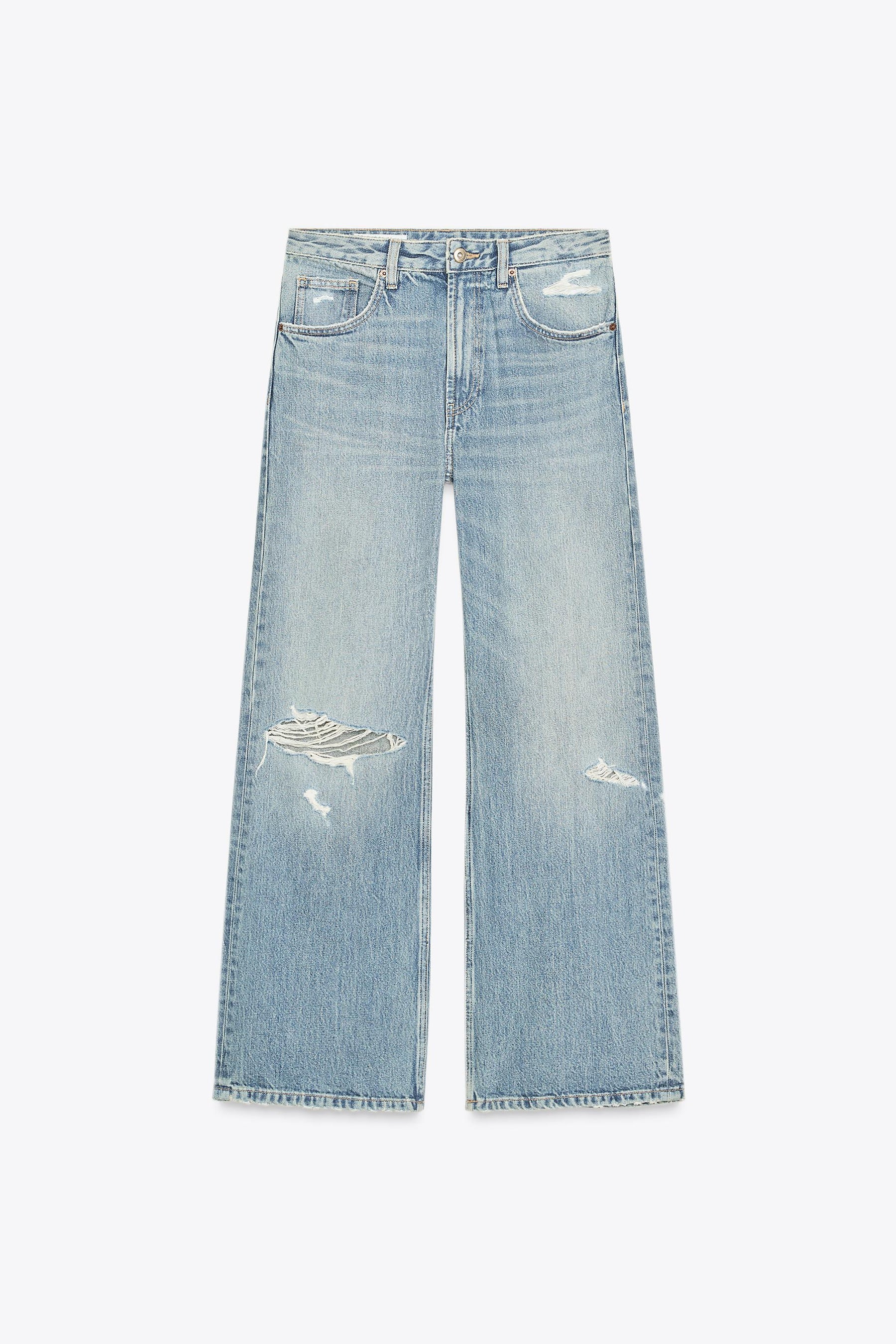 Ripped Boyfriend Mid-Waist Jeans