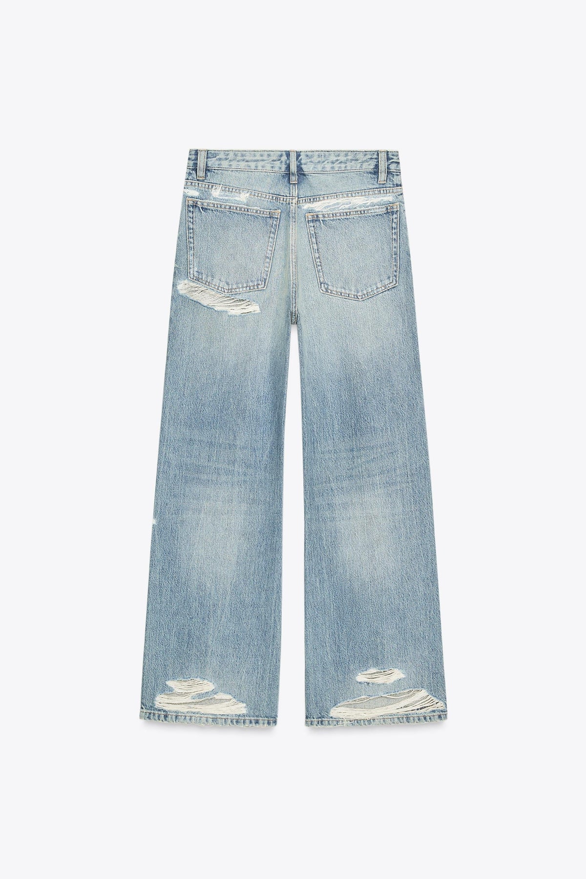 Ripped Boyfriend Mid-Waist Jeans