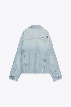 Ripped Denim Overshirt