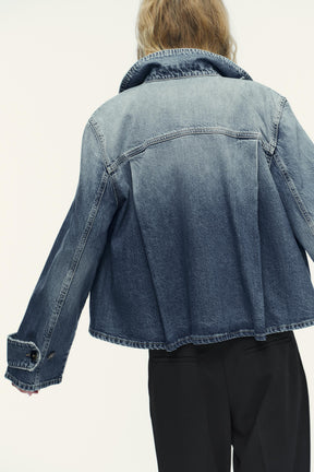 High Neck Denim Jacket