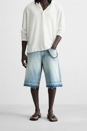 BAGGY FIT DENIM BERMUDA SHORTS - Image 2