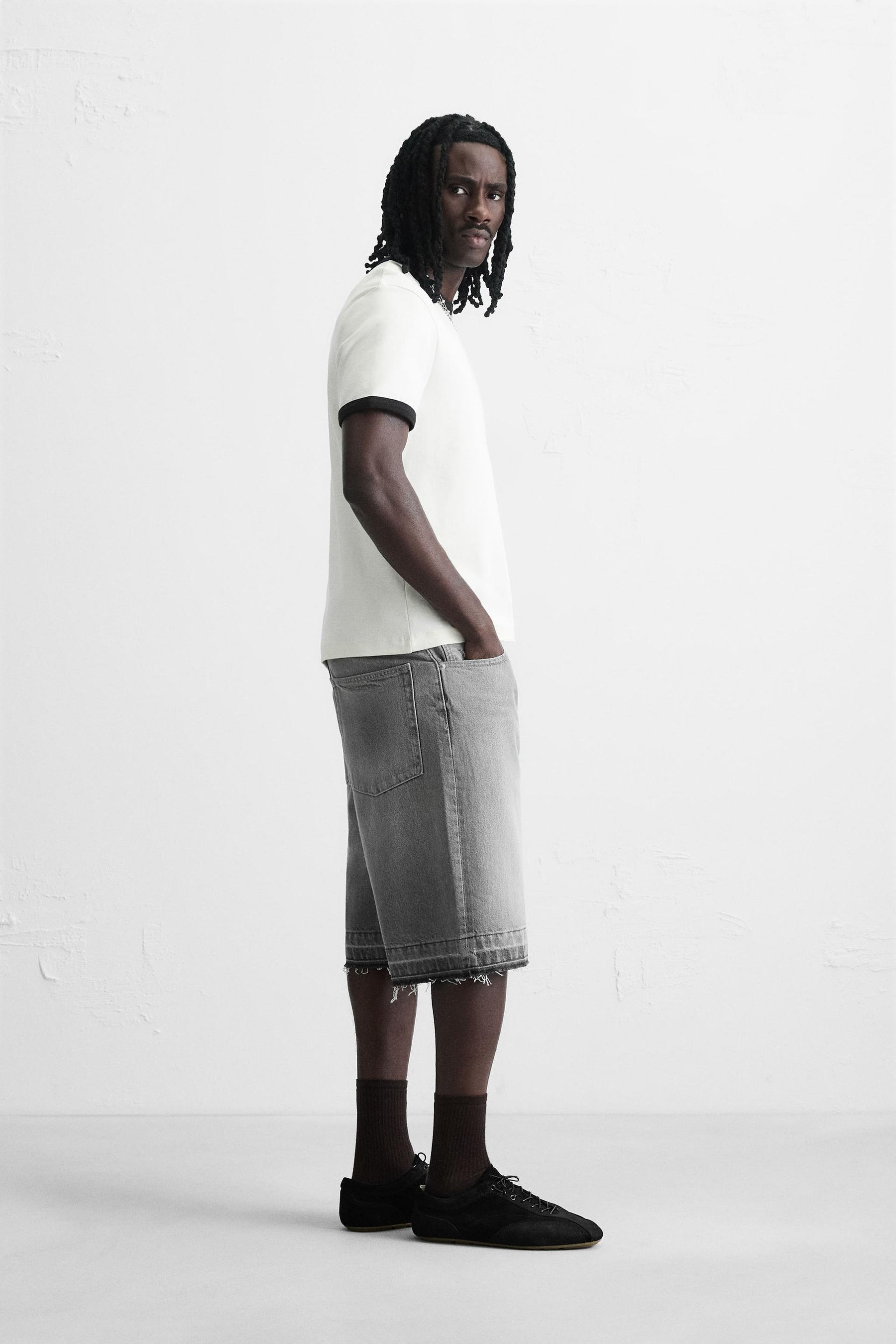BAGGY FIT DENIM BERMUDA SHORTS - Image 4
