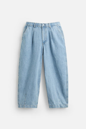 WIDE-LEG PLEATED DENIM CHINO TROUSERS - Image 7