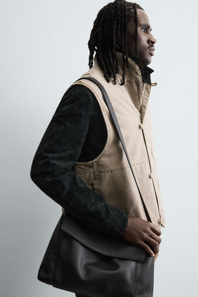 RELAXED FIT PUFFER GILET - Image 5