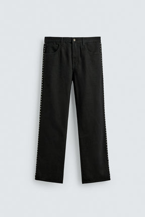FLARE FIT JEANS WITH STUDS - Image 7