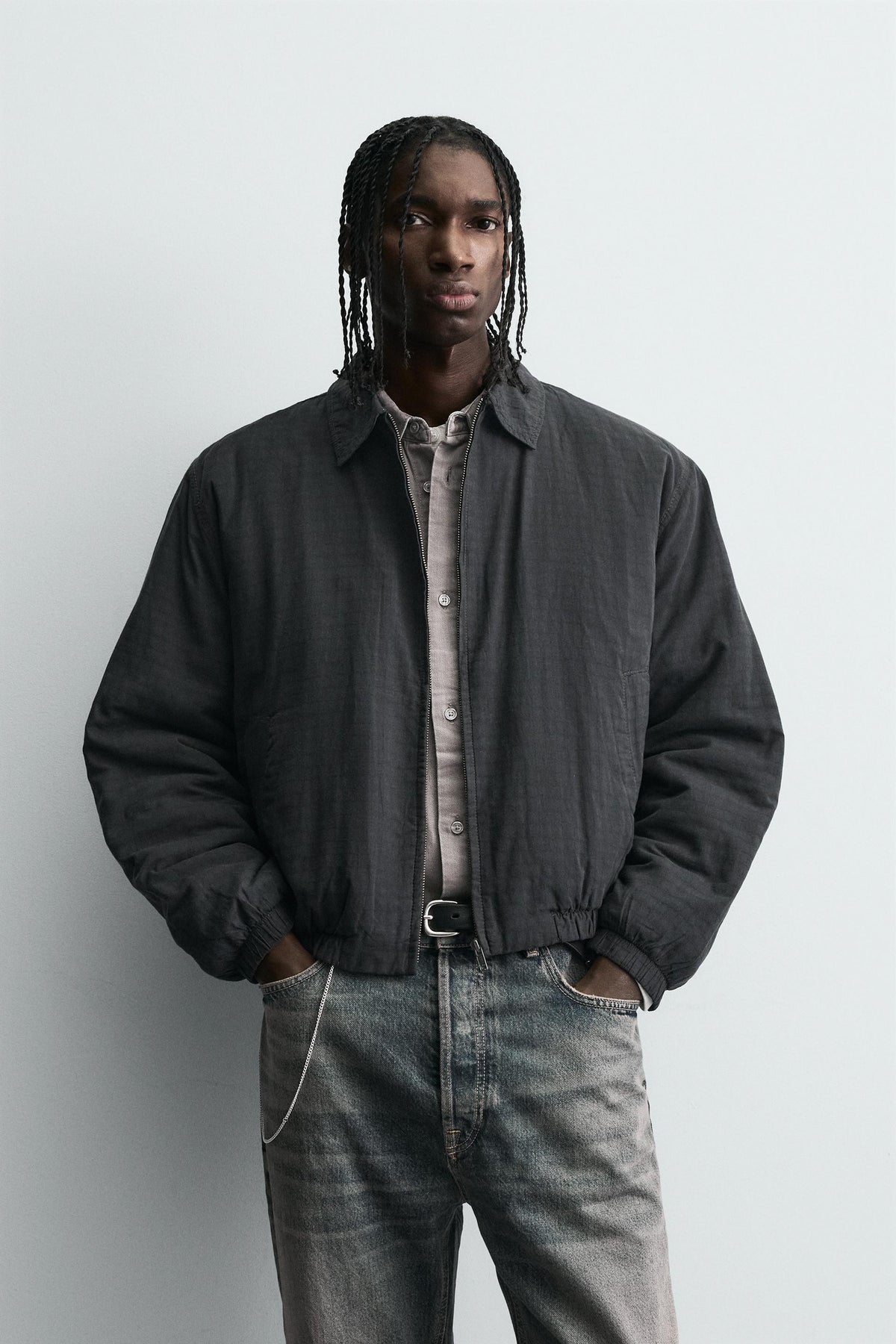 TEXTURED QUILTED JACKET - Image 2