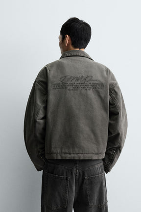 EMBROIDERED CROPPED FIT JACKET - Image 3