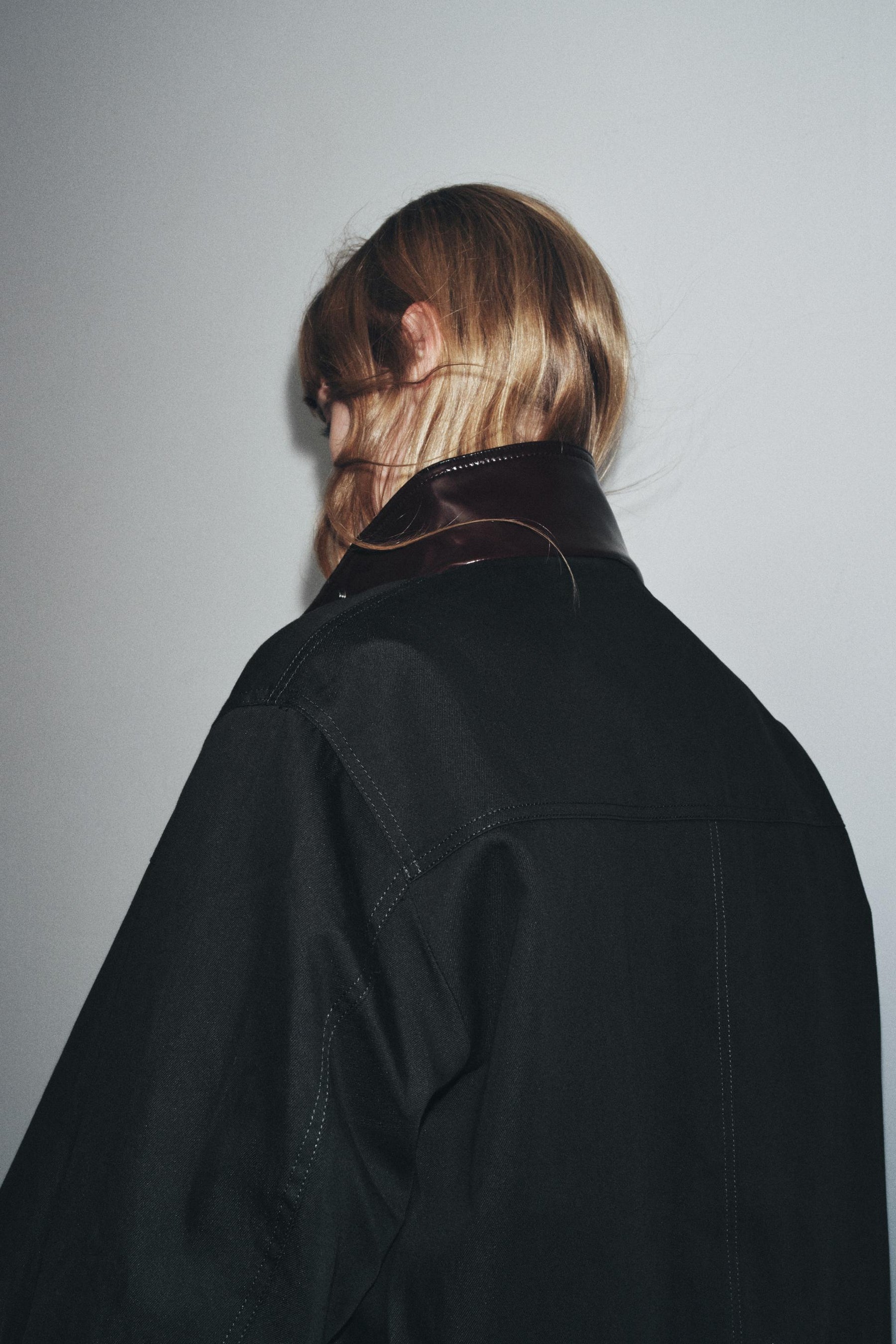 ZW COLLECTION CONTRAST COLLAR JACKET - Image 3