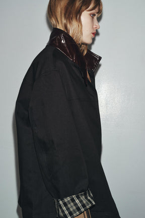 CONTRAST COLLAR JACKET