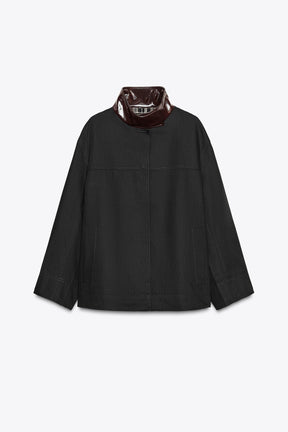 CONTRAST COLLAR JACKET