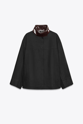 ZW COLLECTION CONTRAST COLLAR JACKET - Image 6