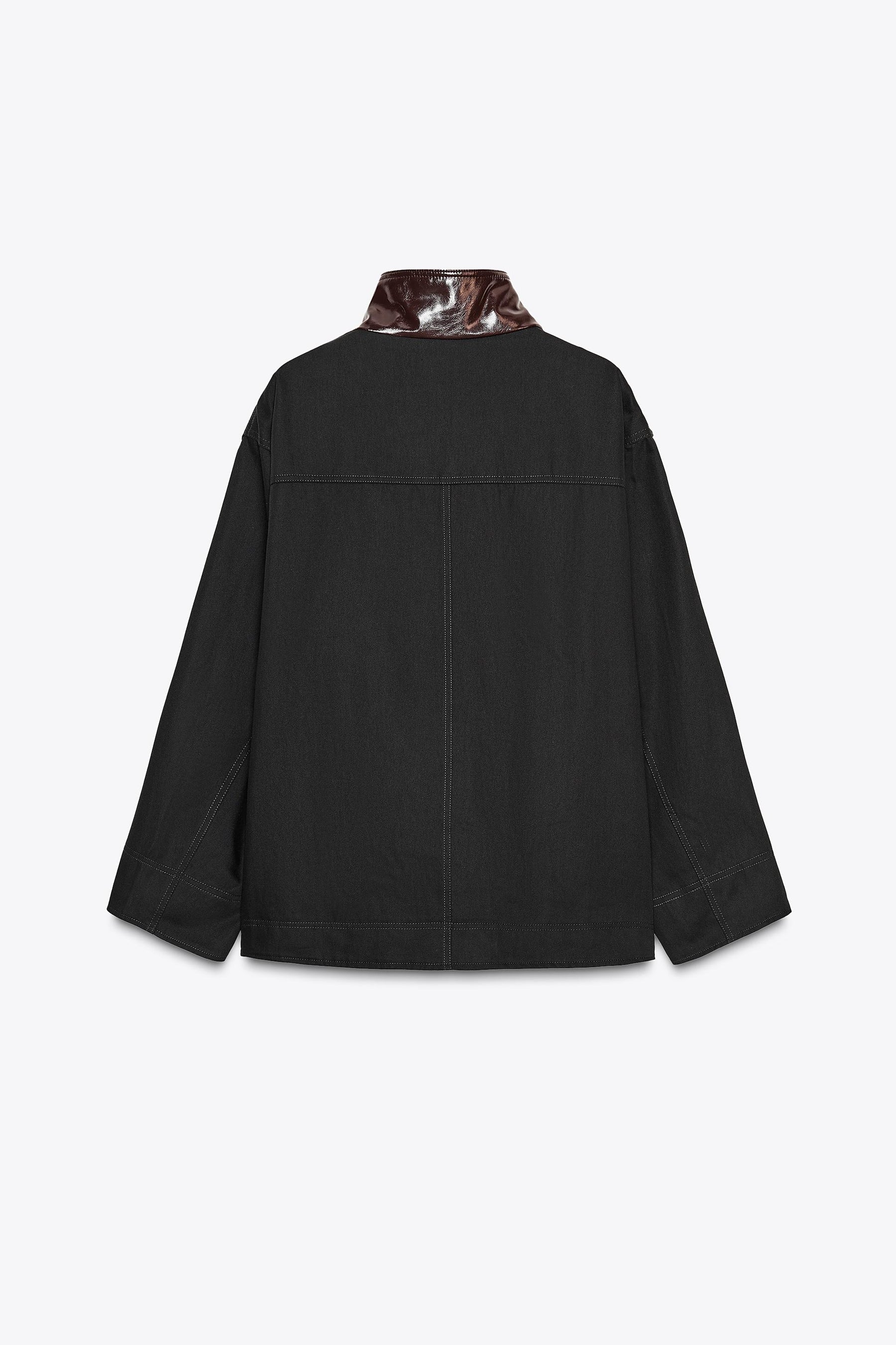 CONTRAST COLLAR JACKET