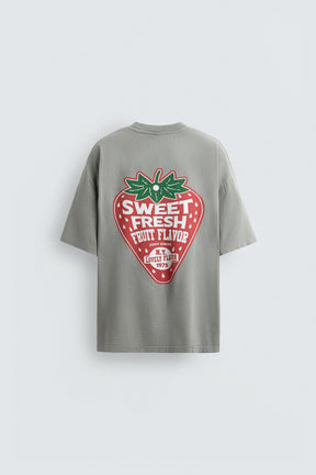 WASHED T-SHIRT WITH CONTRAST PRINT - Image 6