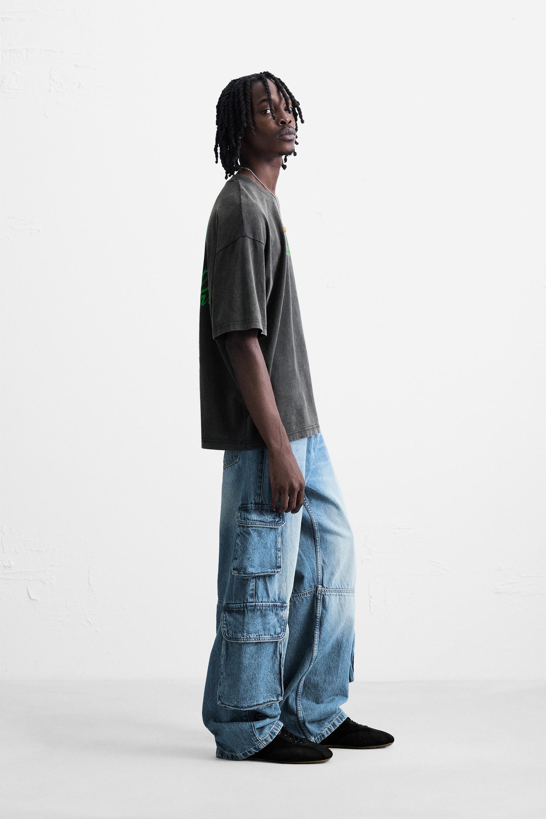 WASHED SLOGAN T-SHIRT - Image 4