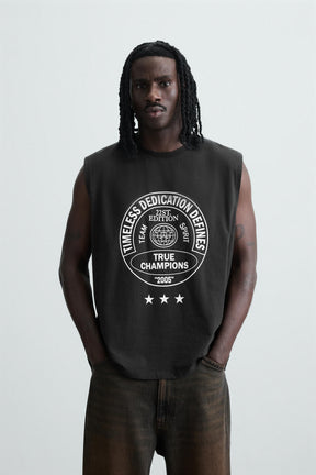 WASHED PRINTED TANK TOP - Image 2