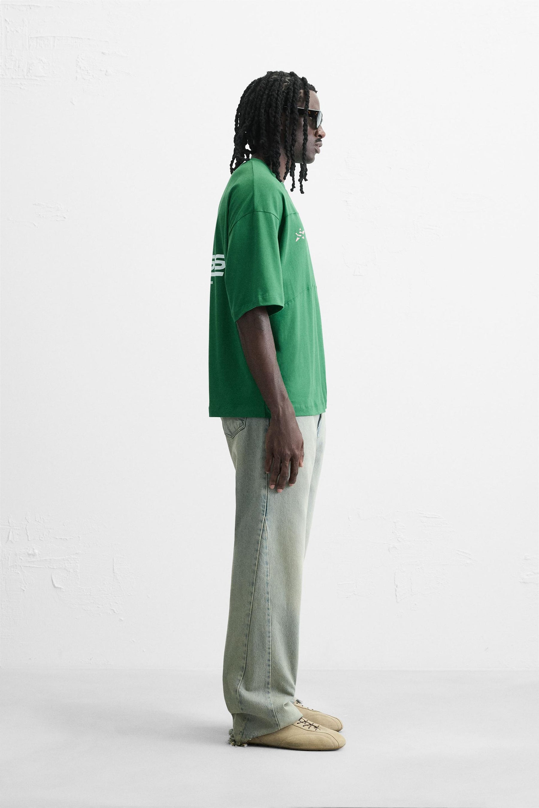 T-SHIRT WITH MESH STRIPE - Image 4