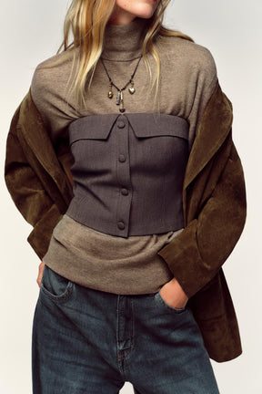 Corset-style Bustier Top