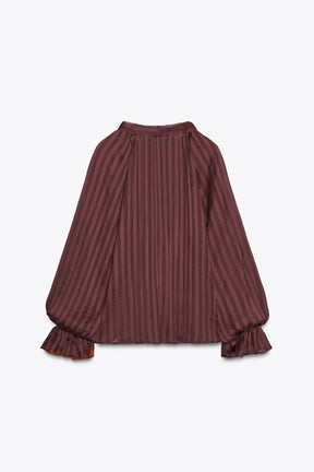 Striped Bow Blouse