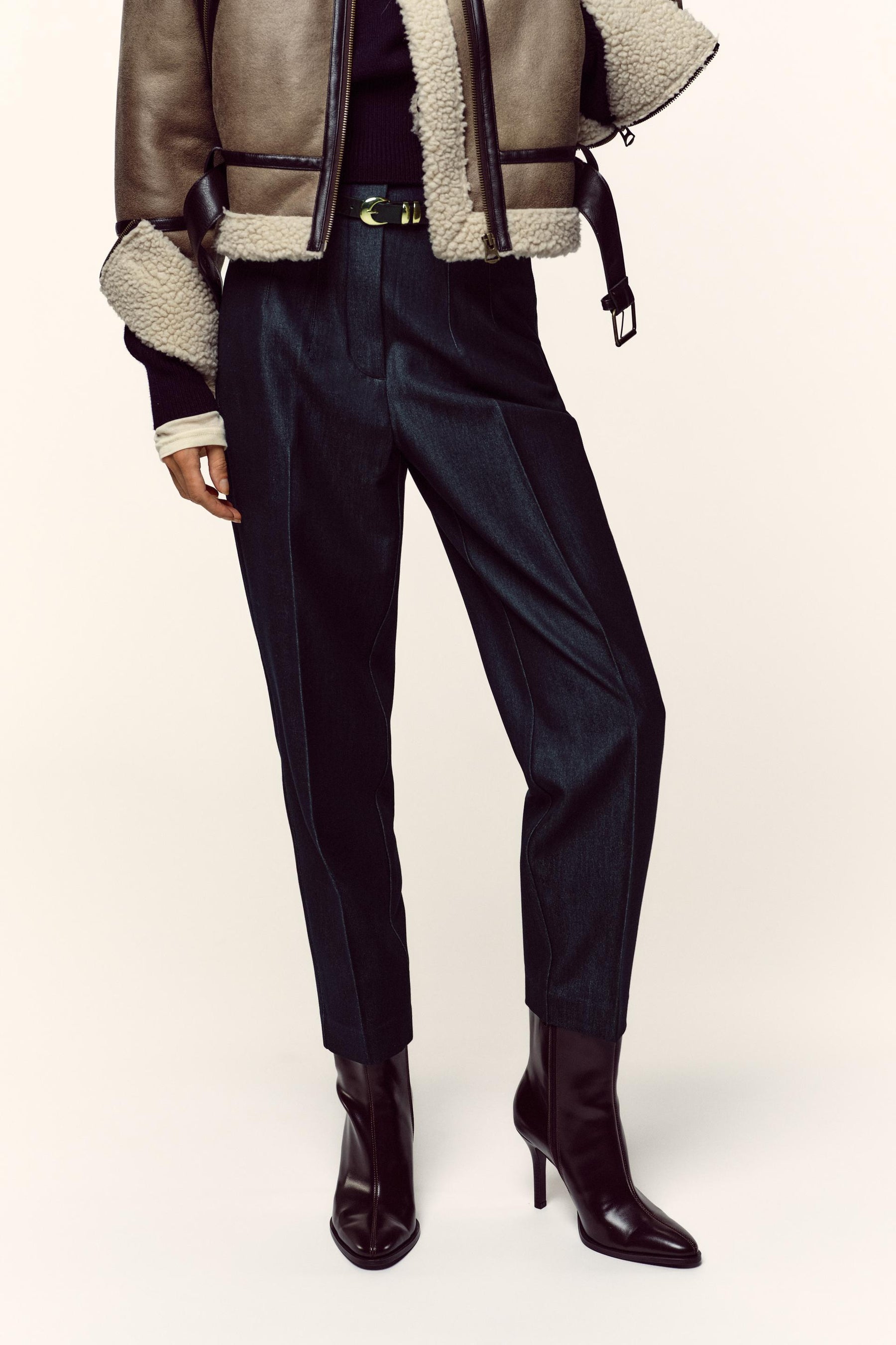 High-Waist Trousers with Belt