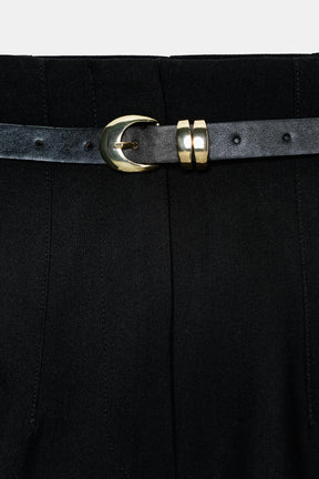 Belted High-Waist