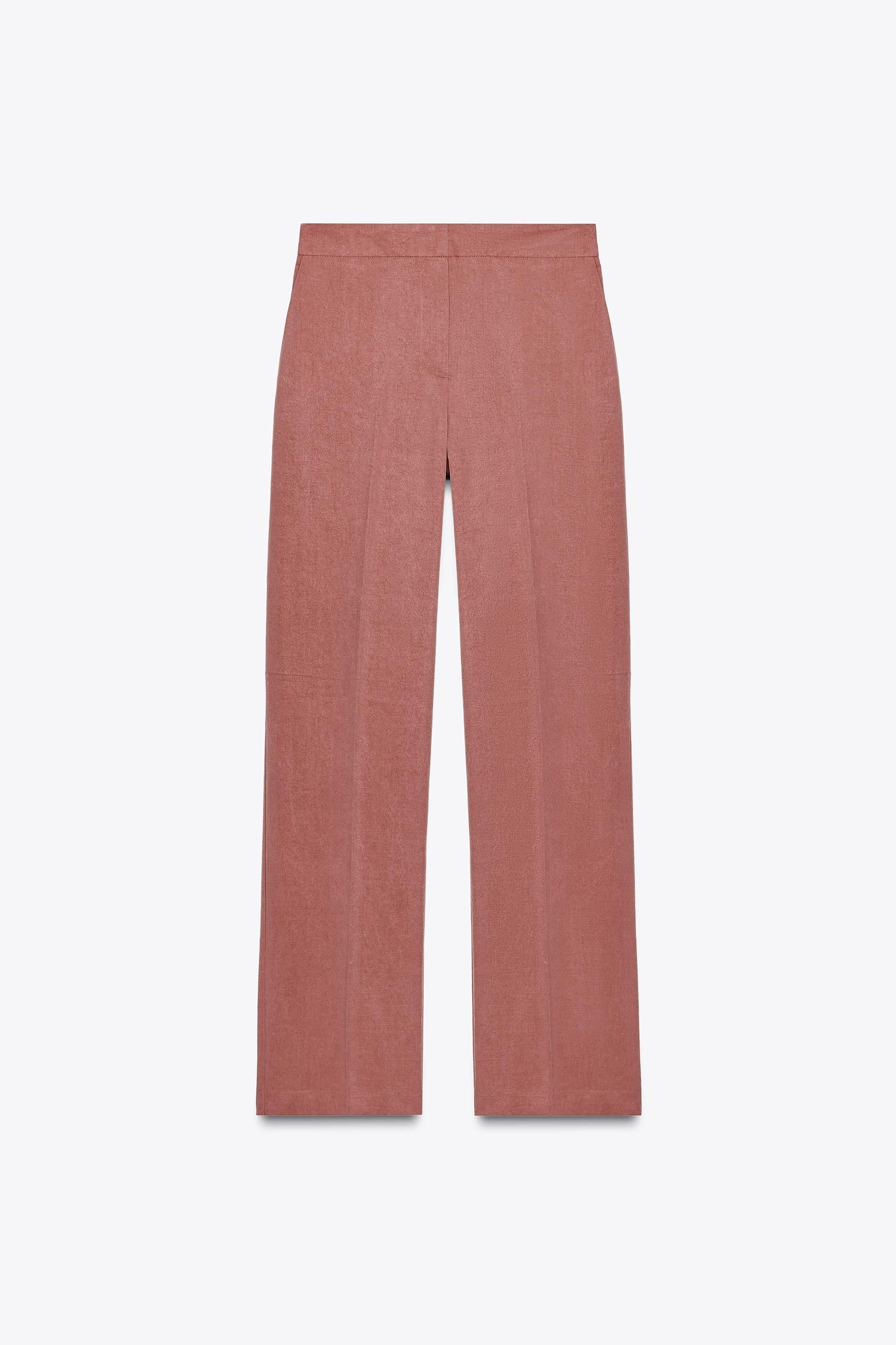 STRAIGHT-LEG TROUSERS ELASTICATED WAIST