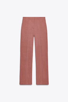 STRAIGHT-LEG TROUSERS ELASTICATED WAIST