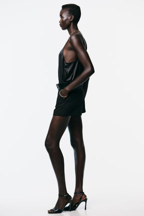 Low-Rise Skort with Belt