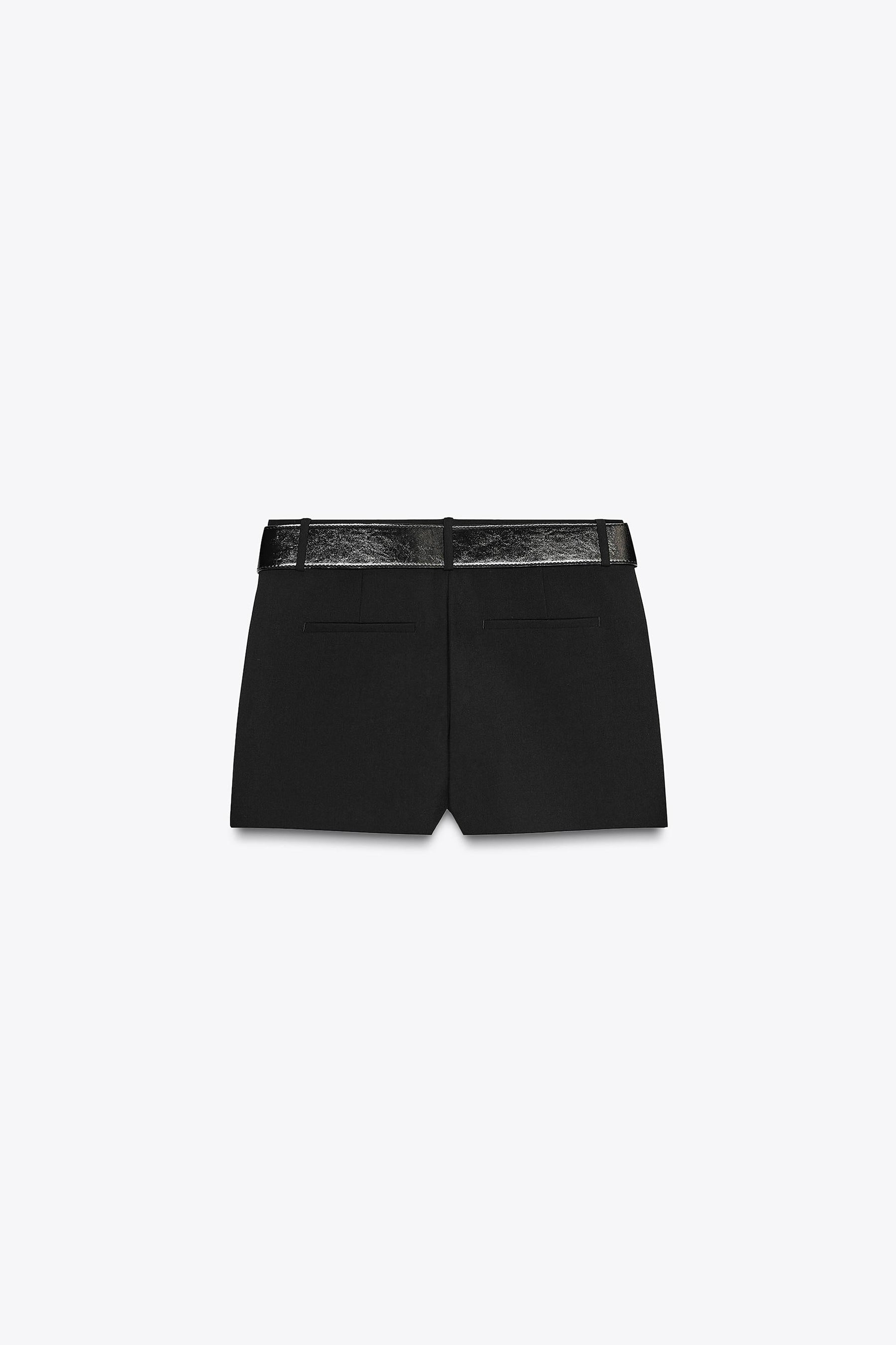 Low-Rise Skort with Belt