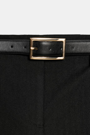 High-Waist Trousers with Belt