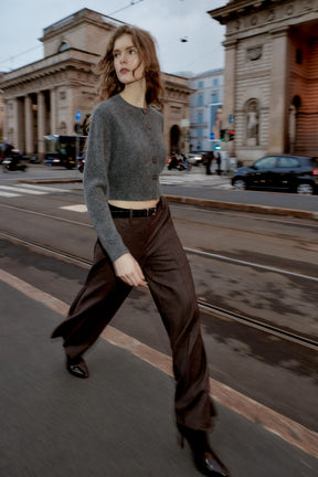 STRAIGHT TROUSERS WITH BELT