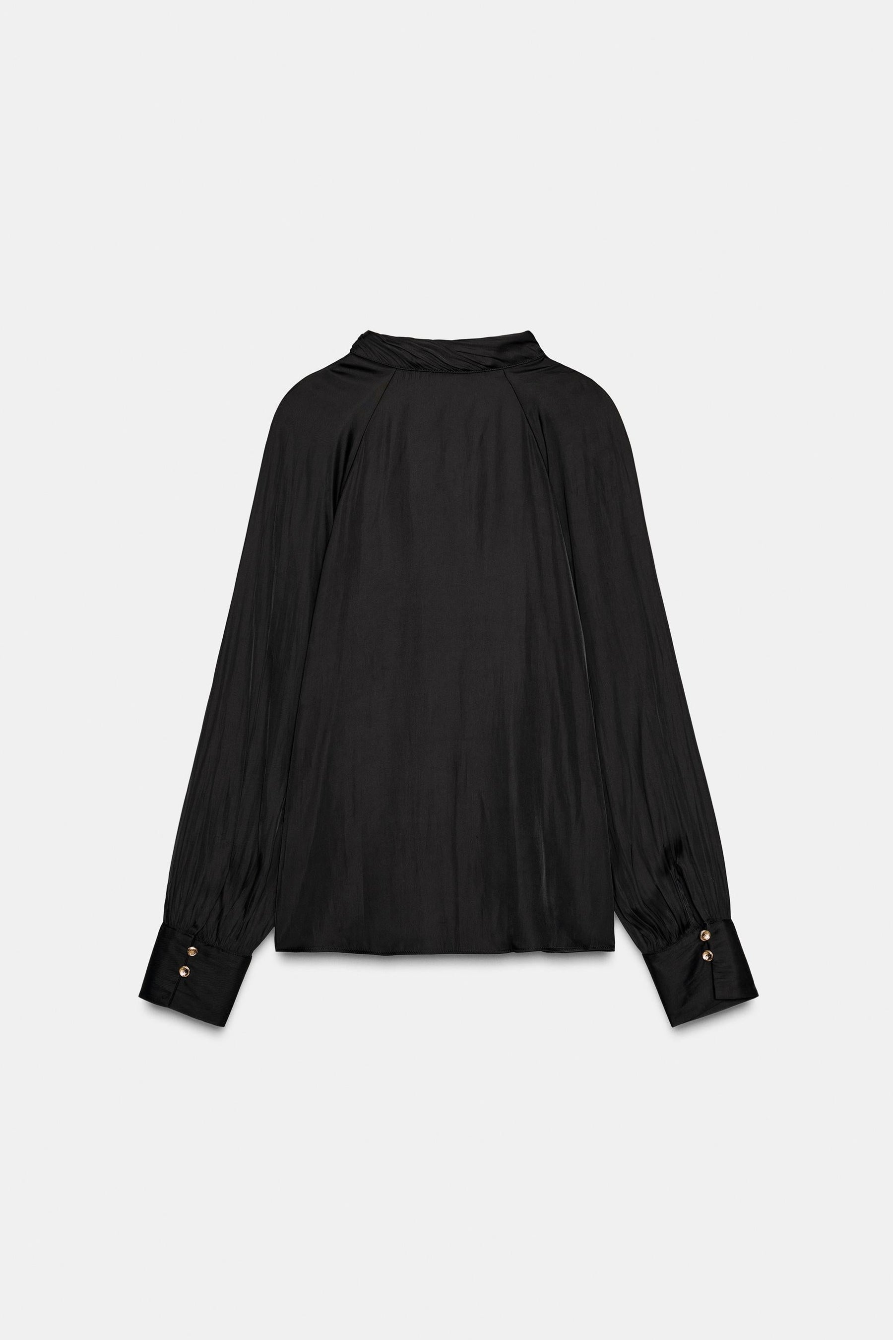 Satin Blouse with Buttons