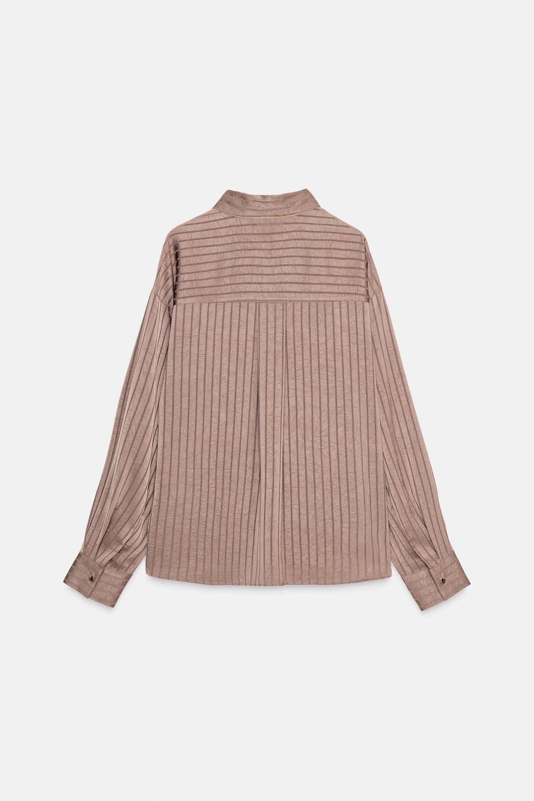 STRIPED SATIN SHIRT