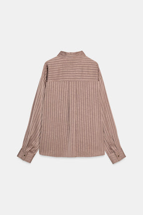 STRIPED SATIN SHIRT