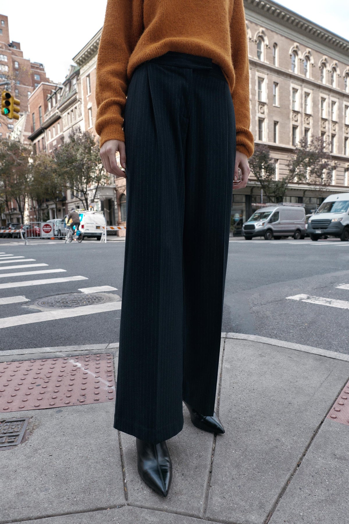 Wide-Leg High-Waist Trousers