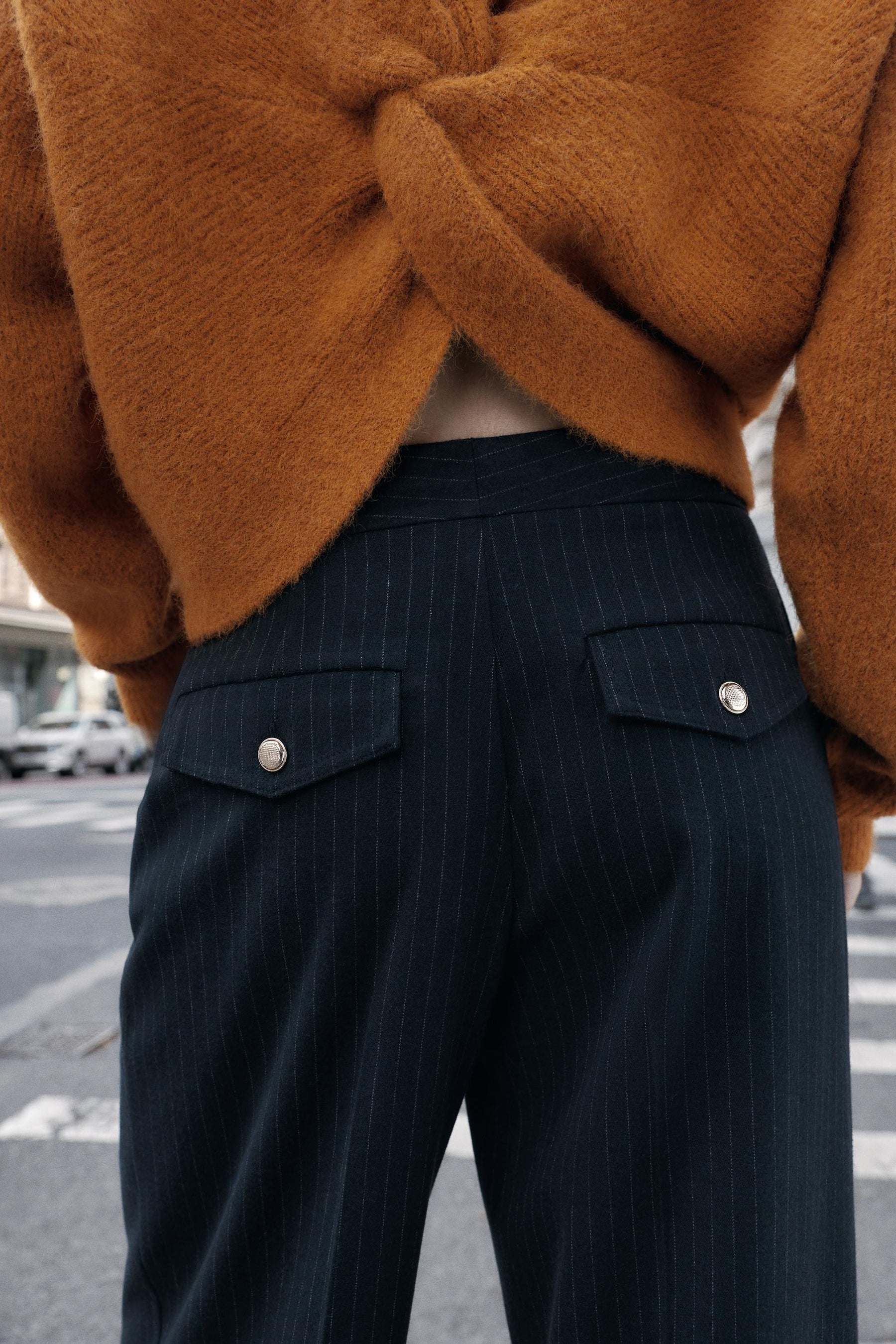 Wide-Leg High-Waist Trousers