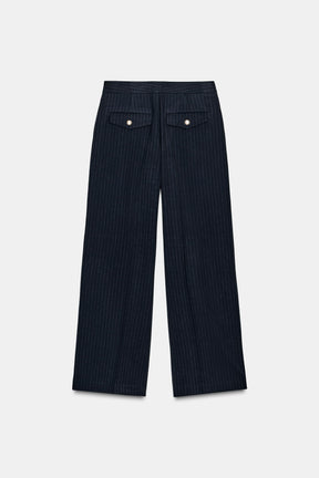 Wide-Leg High-Waist Trousers