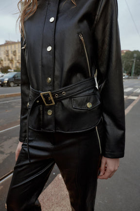 FAUX LEATHER JACKET