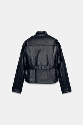 FAUX LEATHER JACKET