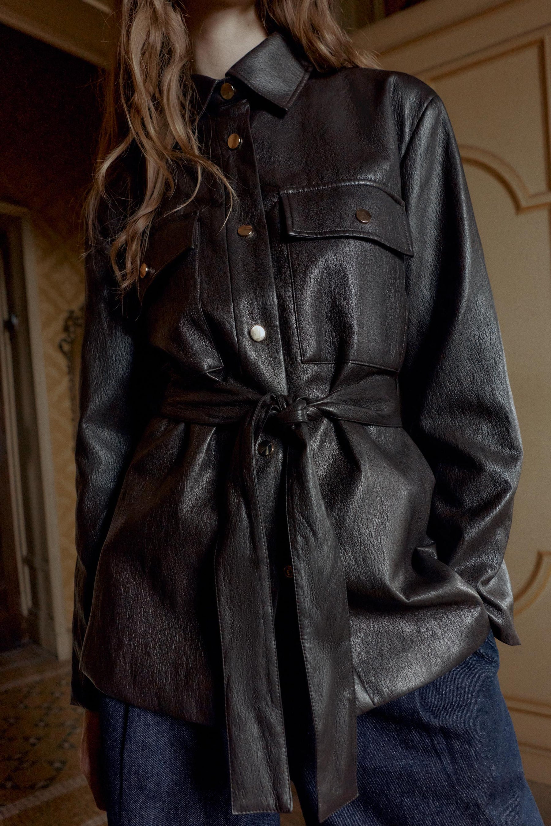 Kunstlederjacke mit