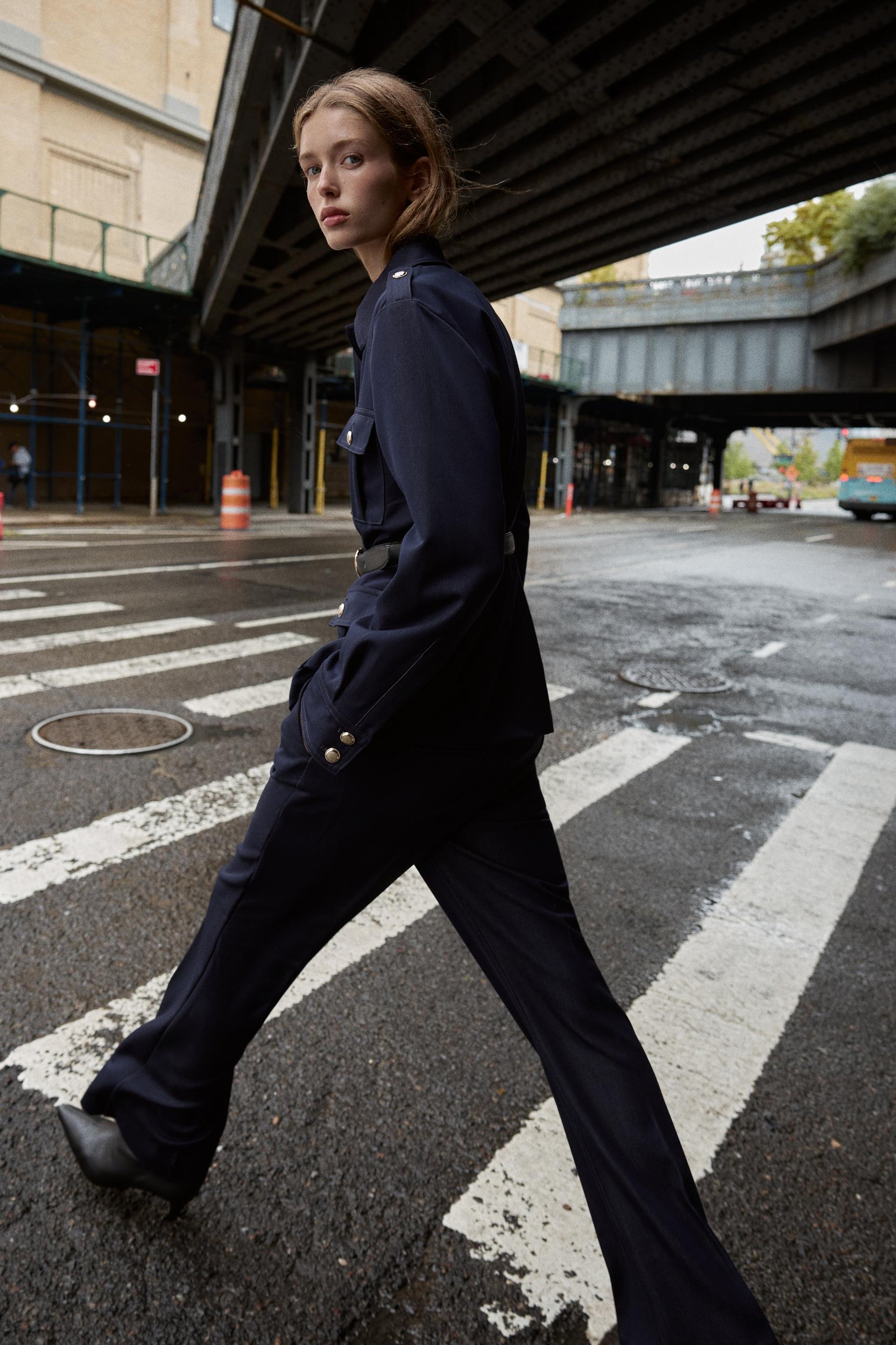 BELTED JACKET WITH POCKETS
