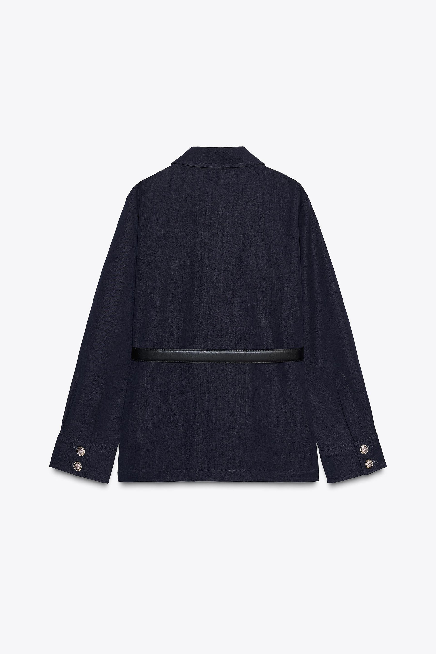 BELTED JACKET WITH POCKETS