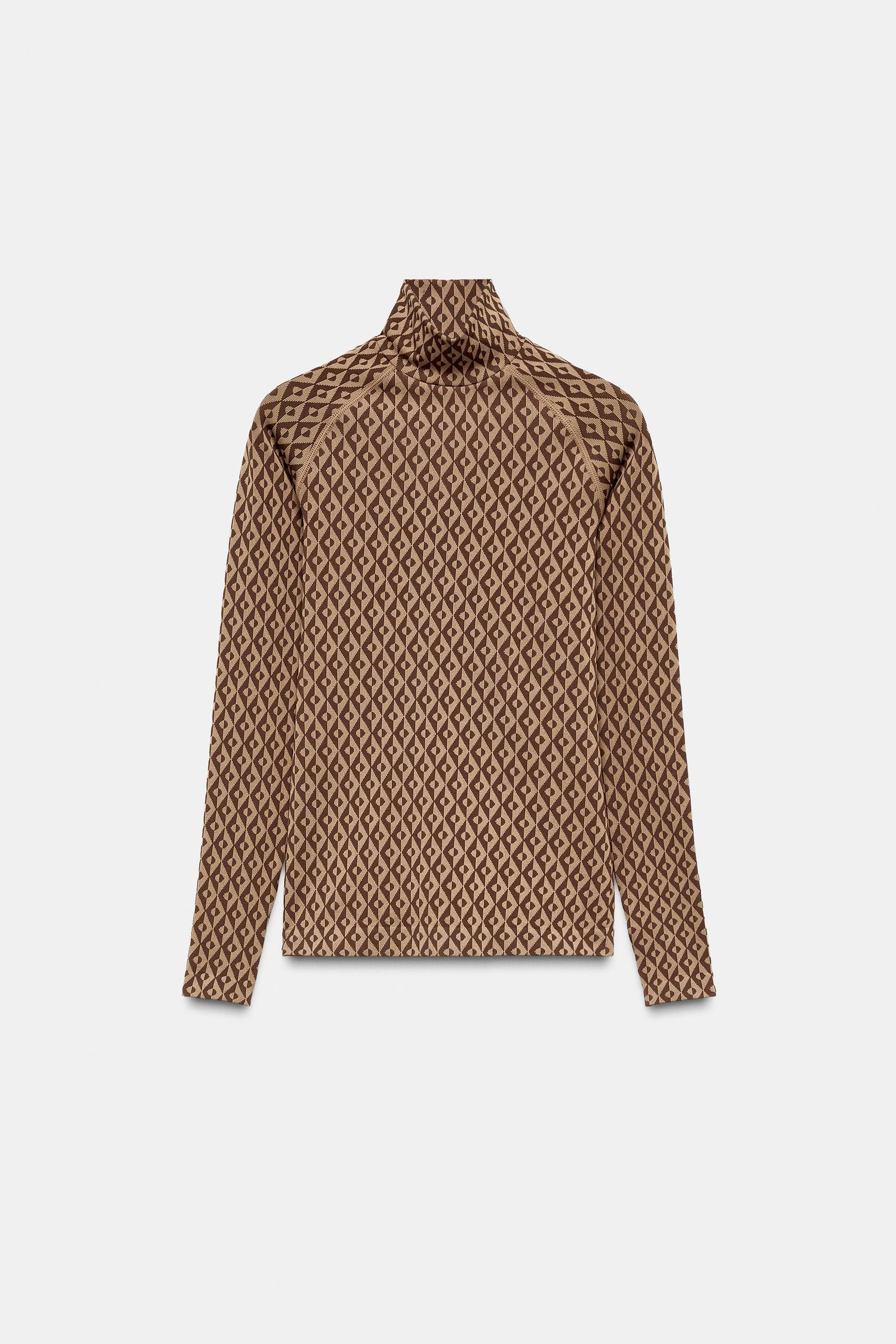 Nahtloses Thermo-Jacquard-T-Shirt