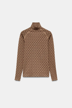 Nahtloses Thermo-Jacquard-T-Shirt