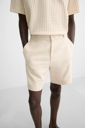 COTTON/LINEN BERMUDA SHORTS - Image 5